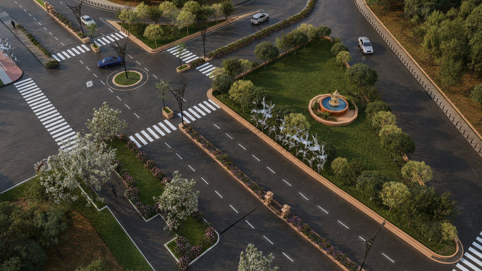 Junction and road network design by Aman Jain & Associates