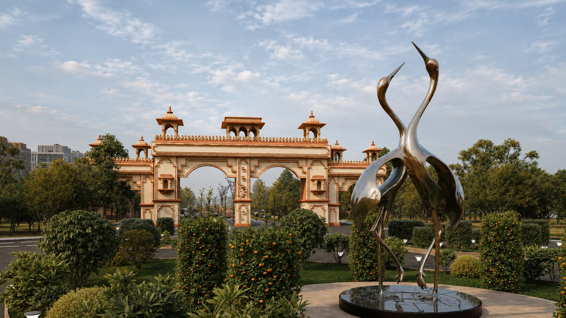 Ceremonial gateway design by Aman Jain & Associates
